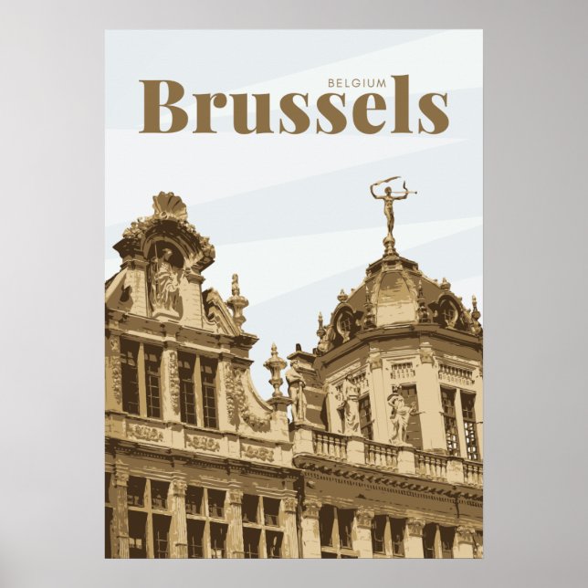 Brussels Grand Place Belgium Poster (Front)