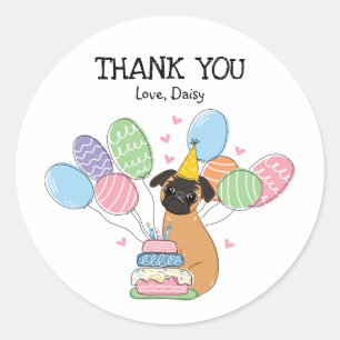 Brussels Griffon Birthday Party Favour Tags Sticke