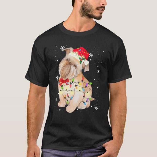 Brussels Griffon Bruxellois Dog Christmas Xmas Mum T-Shirt (Front)