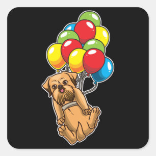 Brussels Griffon Bruxellois Dog Gift Square Sticker