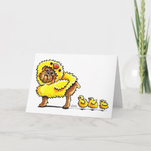 Brussels Griffon Chick Easter Holiday Card