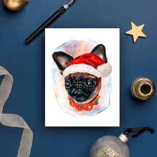 Brussels Griffon Christmas Gifts For Dogs Lovers Holiday Postcard