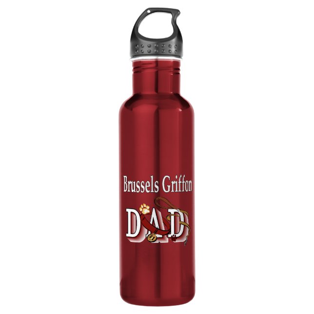 Brussels Griffon Dad 710 Ml Water Bottle (Front)