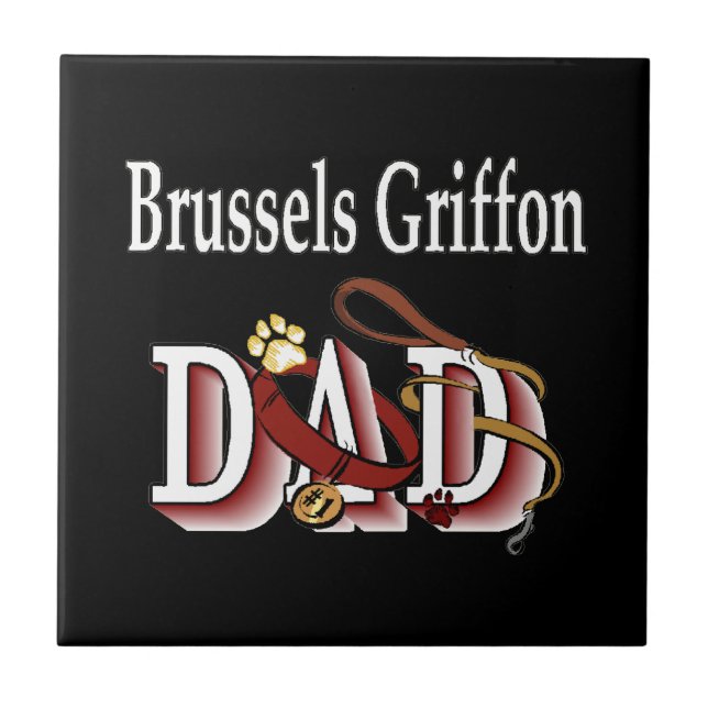 Brussels Griffon Dad Tile (Front)