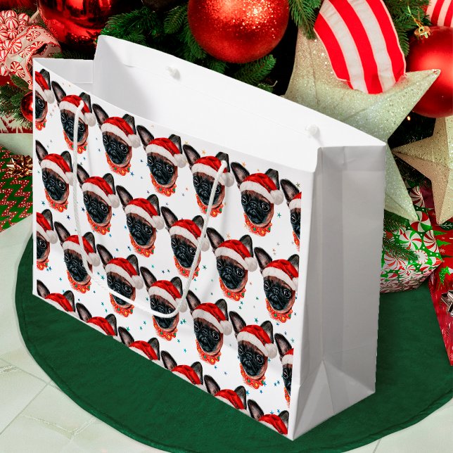 Brussels Griffon Dog Breed Christmas Large Gift Bag (Creator Uploaded)