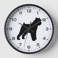 Brussels Griffon Dog Breed Silhouette Clock