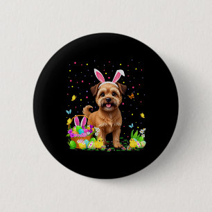 Brussels Griffon Dog Easter Egg Hunt Bunny Ear Hap 6 Cm Round Badge
