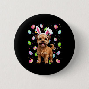Brussels Griffon Dog Happy Easter Egg Hunt Bunny E 6 Cm Round Badge