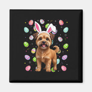 Brussels Griffon Dog Happy Easter Egg Hunt Bunny E Magnet