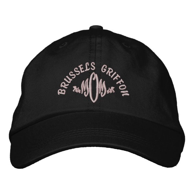 Brussels Griffon Dog MOM Embroidered Hat (Front)