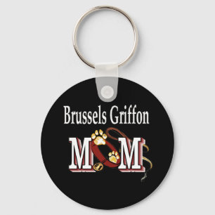 Brussels Griffon Dog MOM Key Ring