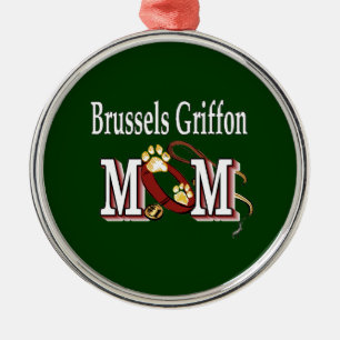 Brussels Griffon Dog MOM Metal Tree Decoration