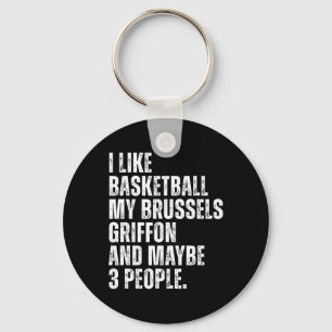 Brussels Griffon Dog Owner Sketll Lover Funny  Key Ring