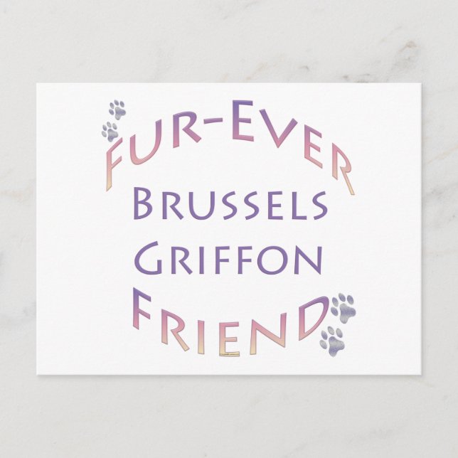 Brussels Griffon Furever Postcard (Front)