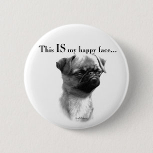 Brussels Griffon Happy Face 6 Cm Round Badge