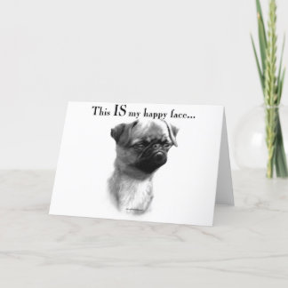 Brussels Griffon Happy Face Card