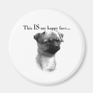Brussels Griffon Happy Face Magnet