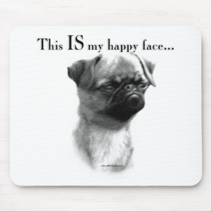Brussels Griffon Happy Face Mouse Mat