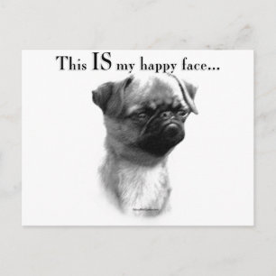 Brussels Griffon Happy Face Postcard