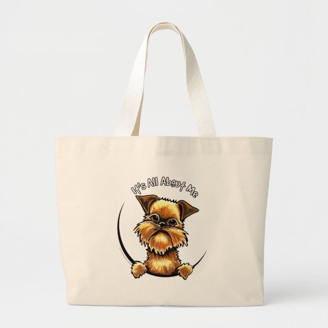 Brussels Griffon Its All About Me Large Tote Bag (Front)