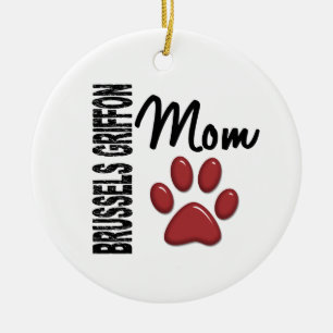 Brussels Griffon Mum 2 Ceramic Tree Decoration