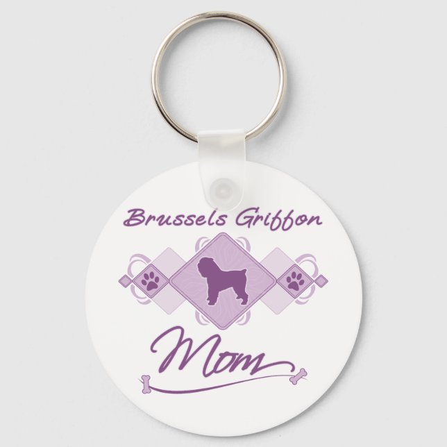 Brussels Griffon Mum Key Ring (Front)