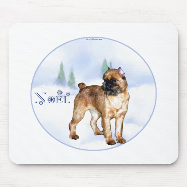 Brussels Griffon Noel Mouse Mat (Front)
