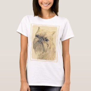 Brussels Griffon Painting - Cute Original Dog Art T-Shirt