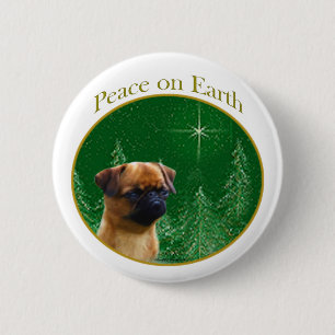 Brussels Griffon Peace 6 Cm Round Badge