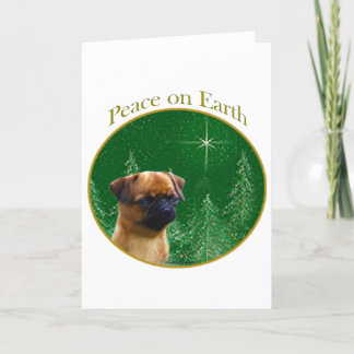 Brussels Griffon Peace Holiday Card