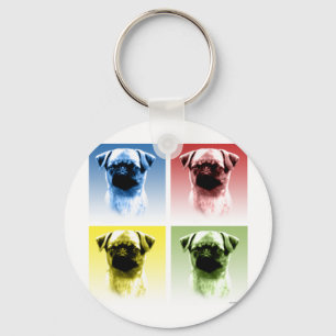 Brussels Griffon Pop Art Key Ring