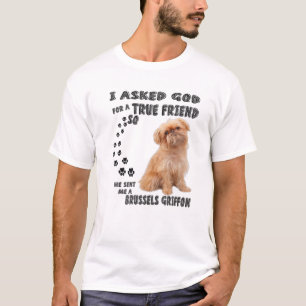 Brussels Griffon Quote Mum, Griff Dad, Belgium Gri T-Shirt