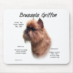 Brussels Griffon (rough) History Design Mouse Mat