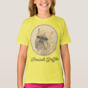Brussels Griffon Rough Painting - Original Dog Art T-Shirt