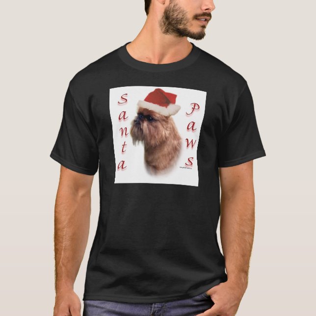 Brussels Griffon Santa Paws T-Shirt (Front)