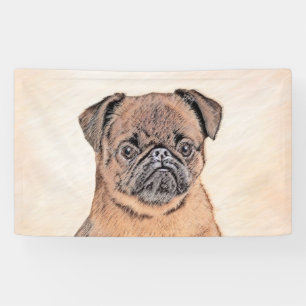 Brussels Griffon Smooth Painting Original Dog Art Banner