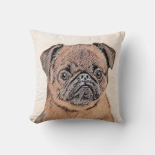Brussels Griffon Smooth Painting Original Dog Art Cushion