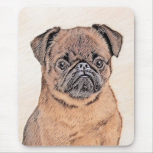 Brussels Griffon Smooth Painting Original Dog Art Mouse Mat