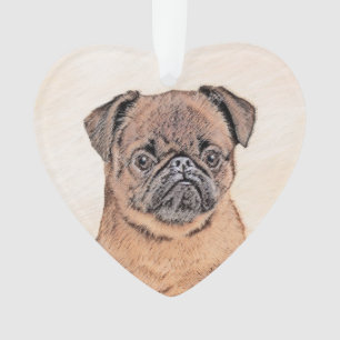 Brussels Griffon Smooth Painting Original Dog Art Ornament