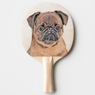 Brussels Griffon Smooth Painting Original Dog Art Ping Pong Paddle