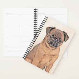 Brussels Griffon Smooth Painting Original Dog Art Planner