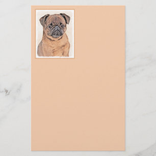 Brussels Griffon Smooth Painting Original Dog Art Stationery