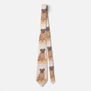 Brussels Griffon Smooth Painting Original Dog Art Tie