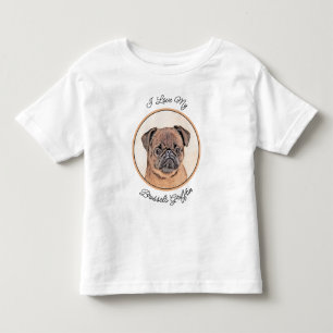 Brussels Griffon Smooth Painting Original Dog Art Toddler T-Shirt