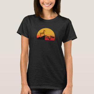 Brussels Griffon Sunset Dog Pet Black Orange Dog T-Shirt