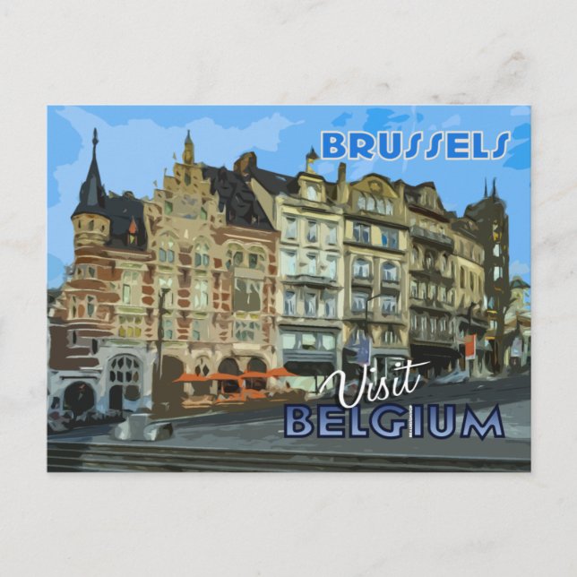 Brussels postcard from serie Visit... (Front)