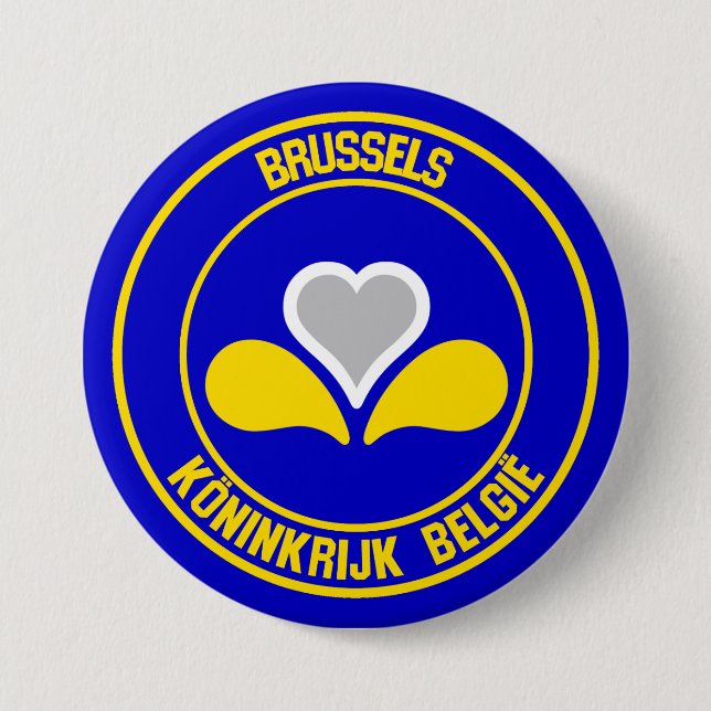 Brussels Round Emblem 7.5 Cm Round Badge (Front)