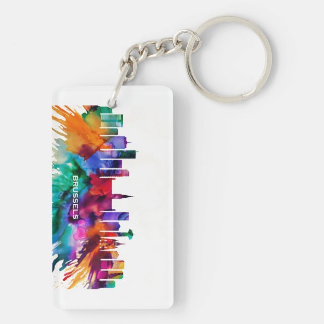 Brussels Skyline Key Ring (Back)
