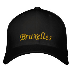 Brussels souvenir embroidered hat