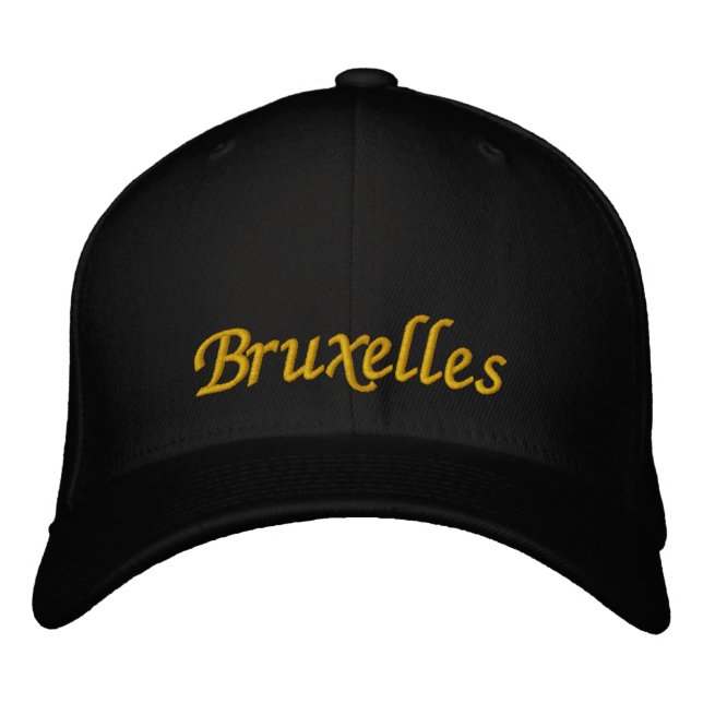 Brussels souvenir embroidered hat (Front)